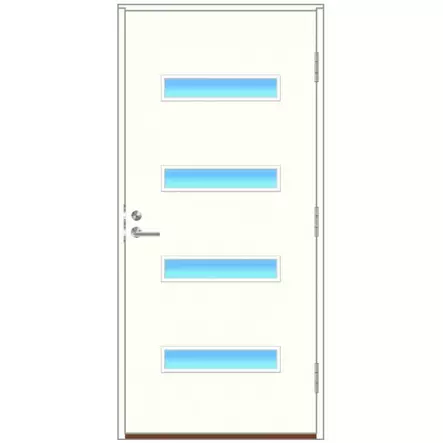 Ytterdörr Samuli 10x21 Höger Vit - Ytterdörrar och våningsplansdörrar - 110160224 - 2