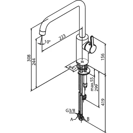 Damixa Silhouet Köksblandare Koppar - Kökskranar - 5708516827931 - 2