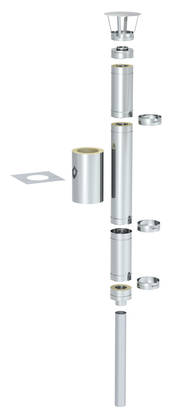 Skorstenspaket Jeremias ECO Färg Rostfri - Rökkanaler och skorstenar - 18205031 - 2