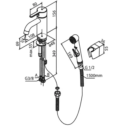 Damixa Silhouet Tvättställsblandare - Kranar - 5708516839712 - 2