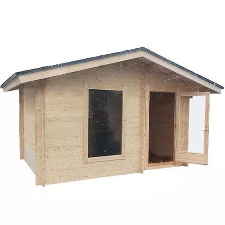 Gårdskoncept Pallas 11m2, 42 mm Timmerbastu - Utomhusbastun - 4100503012 - 2