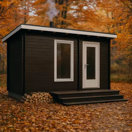 Gårdstuga Ylläs 11m2, 42mm Timmerbastu - Utomhusbastun - 4100503013 - 1