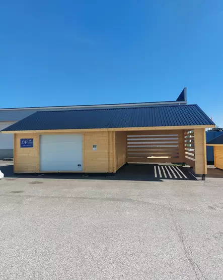 Garage AT30K Timmergarage Med Takskjutport - Timmergarage - 4100537 - 2